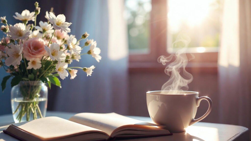 good morning quotes aesthetic coffee scene